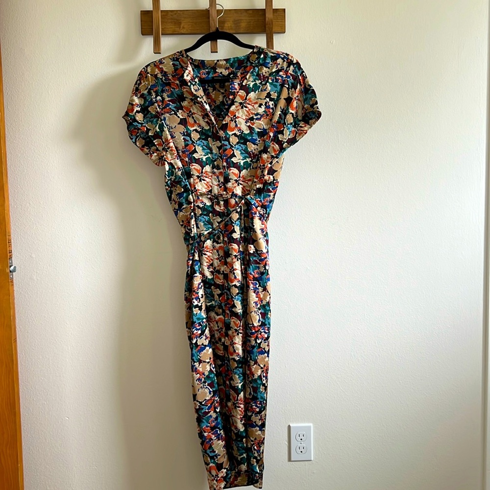 Banana Republic Satin Floral Dress